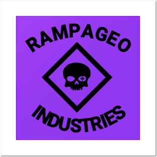 Rampageo Ind. text logo Posters and Art